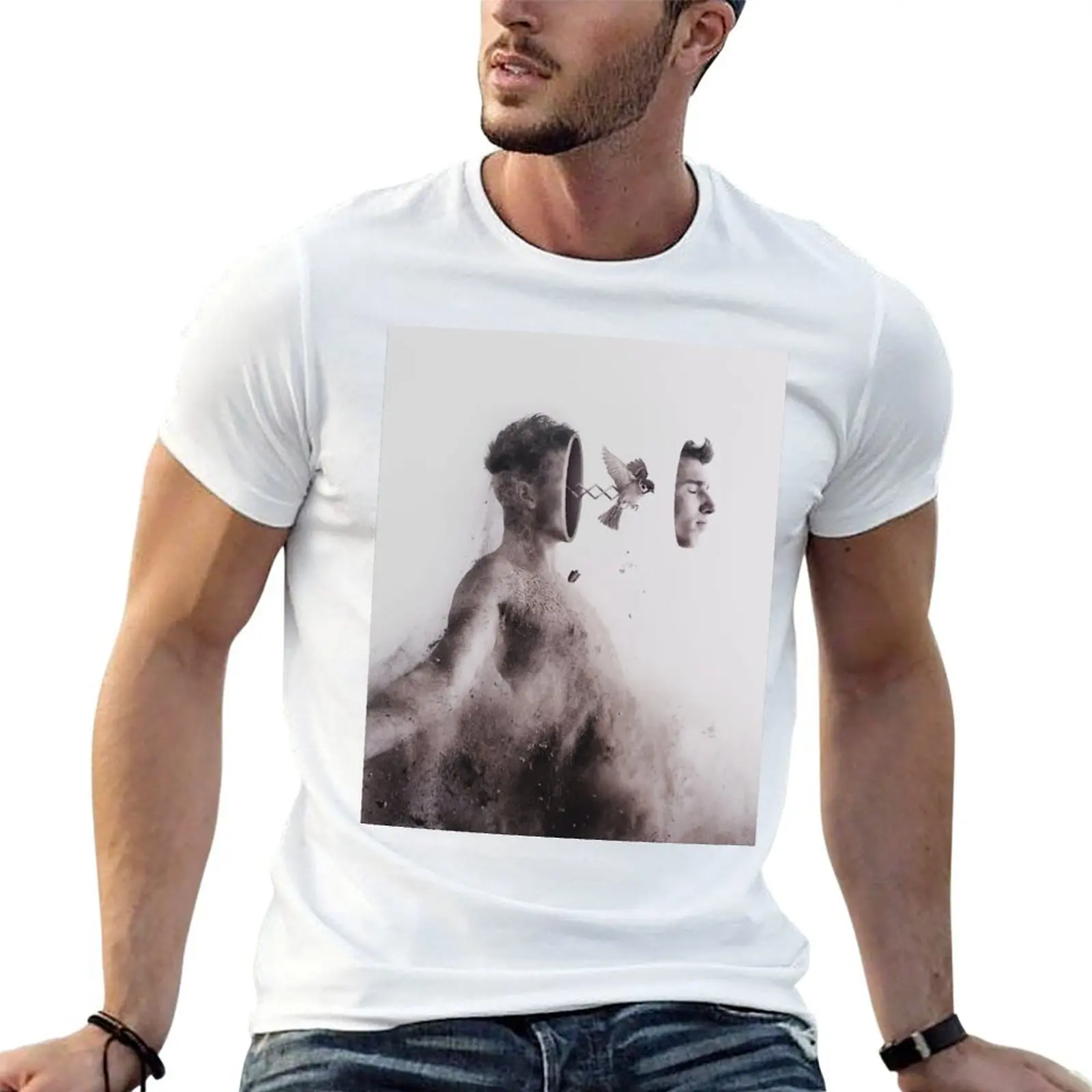 Wake Up T-Shirt anime clothes vintage graphic tee t shirts for men cotton