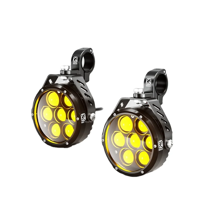 

Системы освещения мотоцикла Быстроразъемный прожектор для мотоцикла Далекий и свет Тангентная вспышка Светодиодный прожектор с семью бусинами