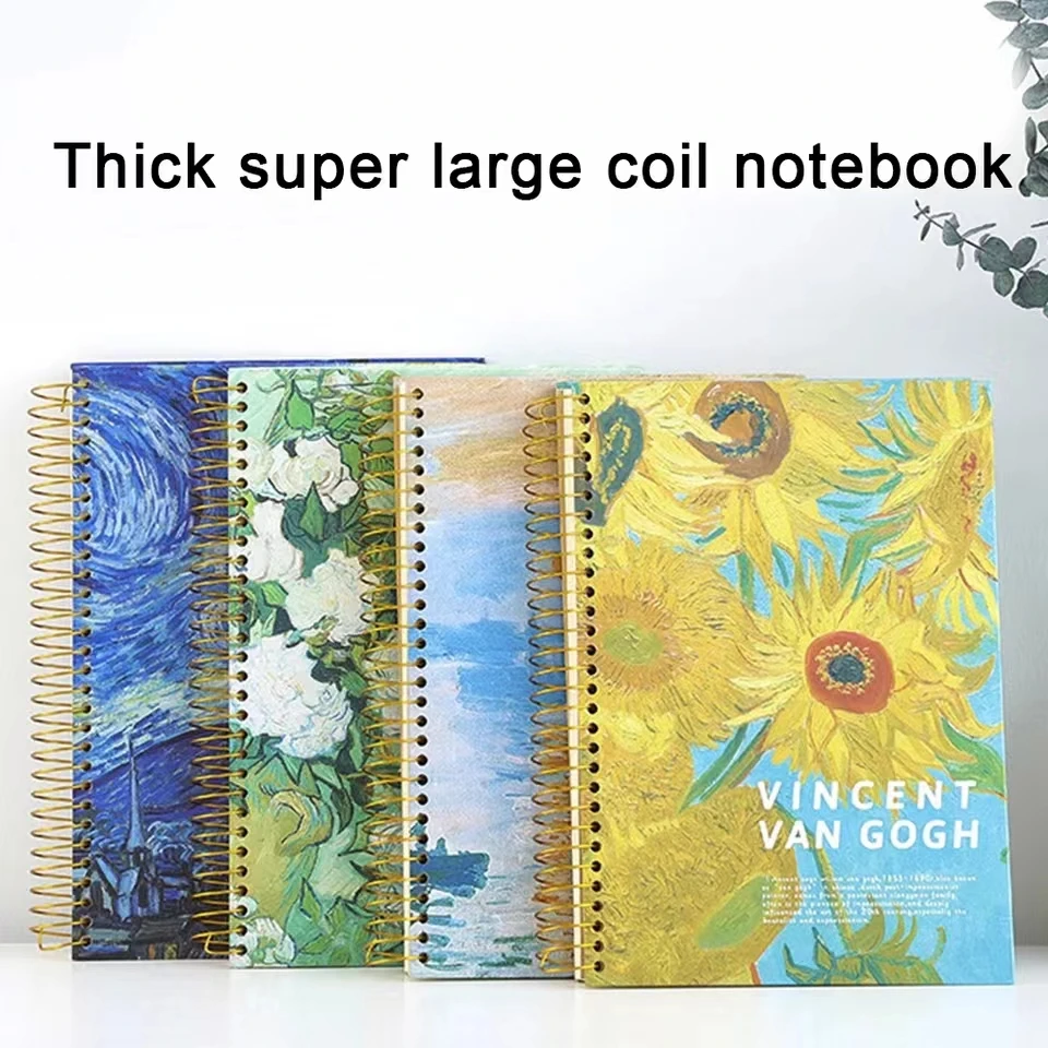 16K Loose-leaf Coil Notebook Oil Painting Series Coil Notepad Sketch Book Stationery Student School Supplies Journal Notebook