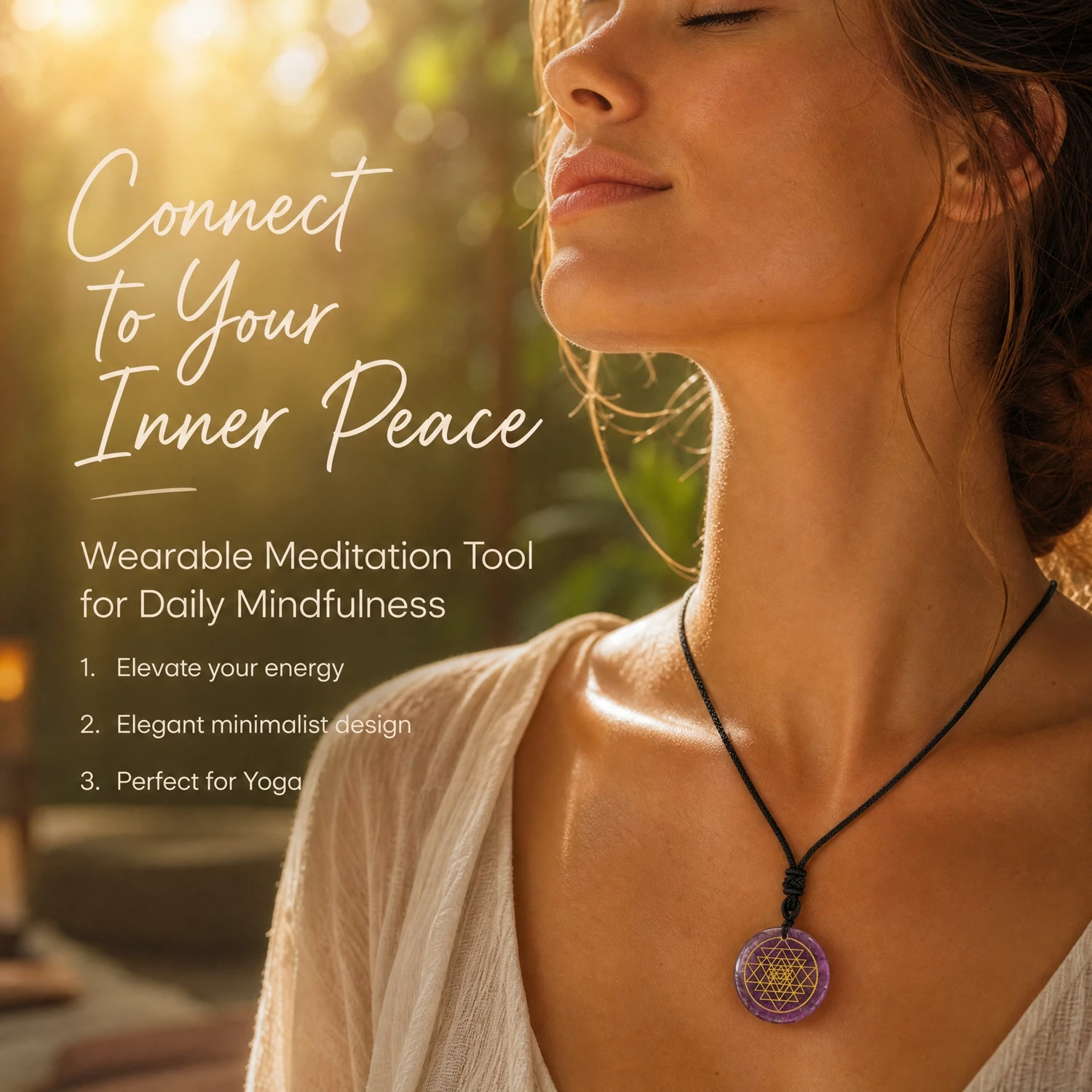 Natural Crystal Quartz Yoga Sri Yantra Symbol Meditation Shiva Shakti Masculine Feminine Divine Reiki Healing Pendants Necklaces