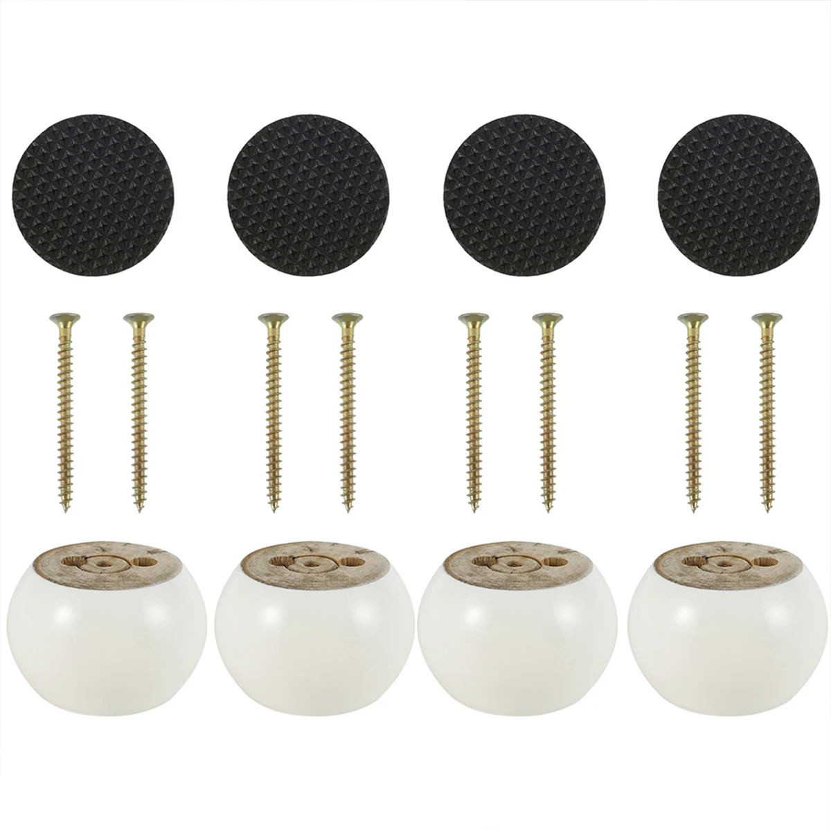 أقدام أثاث من الخشب المصمت للأريكة ، أزرار مستديرة الشكل ، استبدال أقدام الأريكة ، 5 ، 10x5 ، 4 148 #4