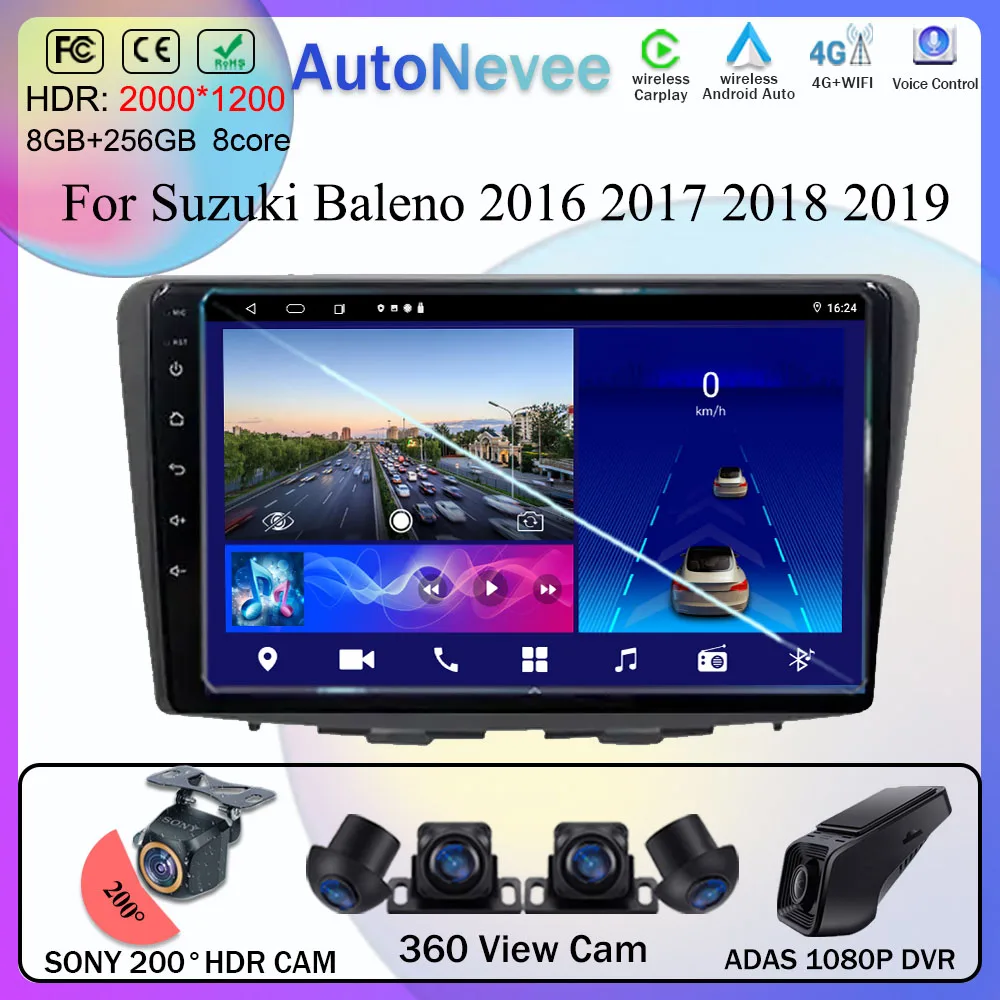 Android 13 Multimedia For Suzuki Baleno 2016 2017 2018 2019 Auto Radio No 2din DVD Stereo Head Unit GPS Navigation Touch Screen