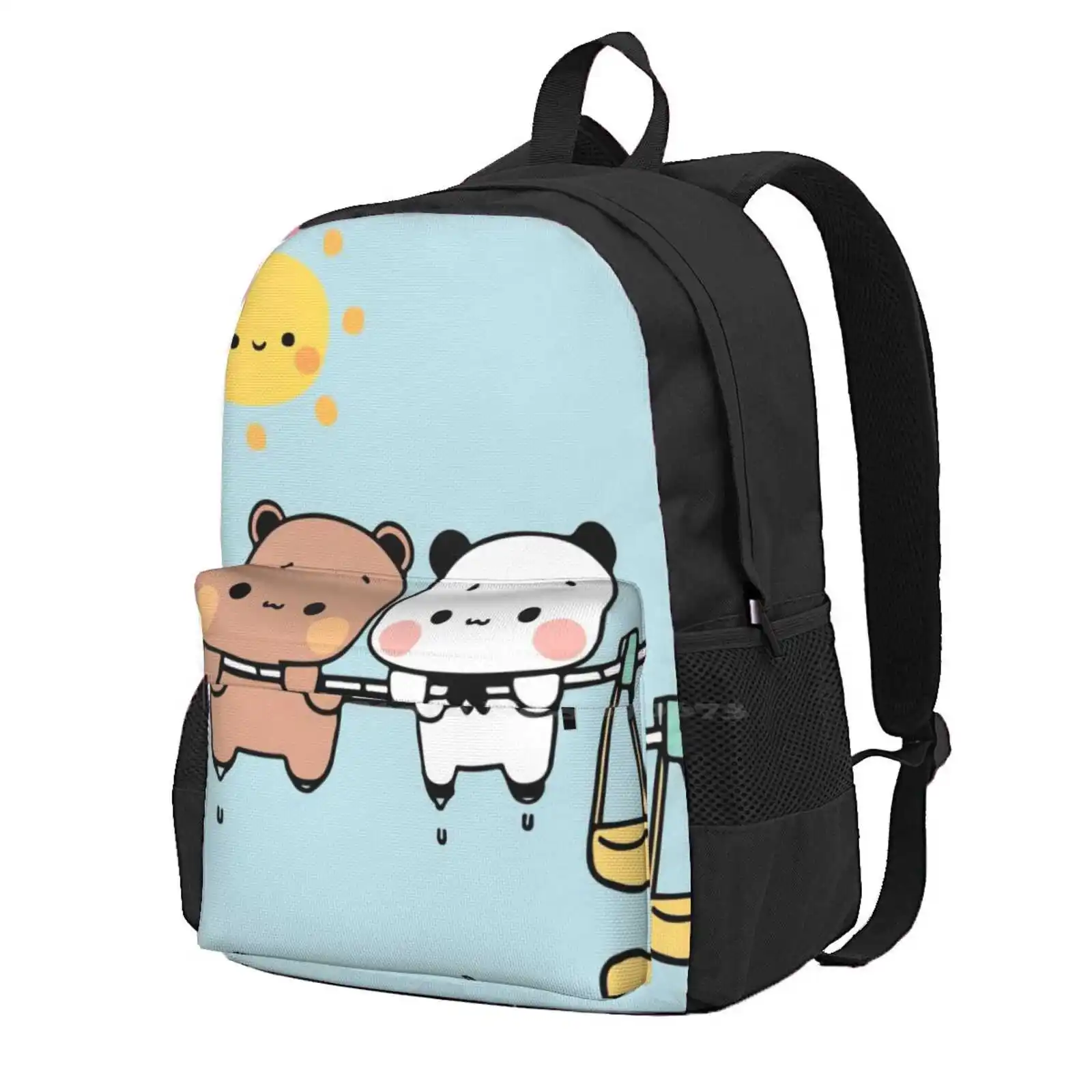 Panda Bear , Bubu Dudu Hot Sale Backpack Fashion Bags Baby Bears Baby Panda Cute Panda Bear Case Color Beautiful Cheap Black