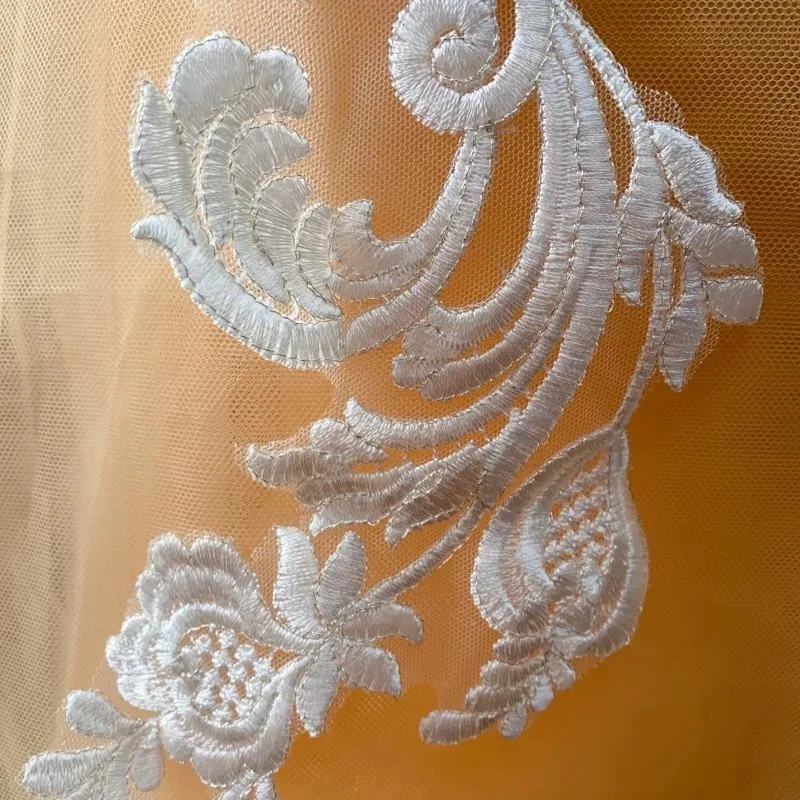 1-2 قطعة، خيط قطني أبيض عالي الجودة وخيط فضي، إكسسوارات طرحة زفاف مصنوعة يدويًا، إكسسوارات الملابس #5