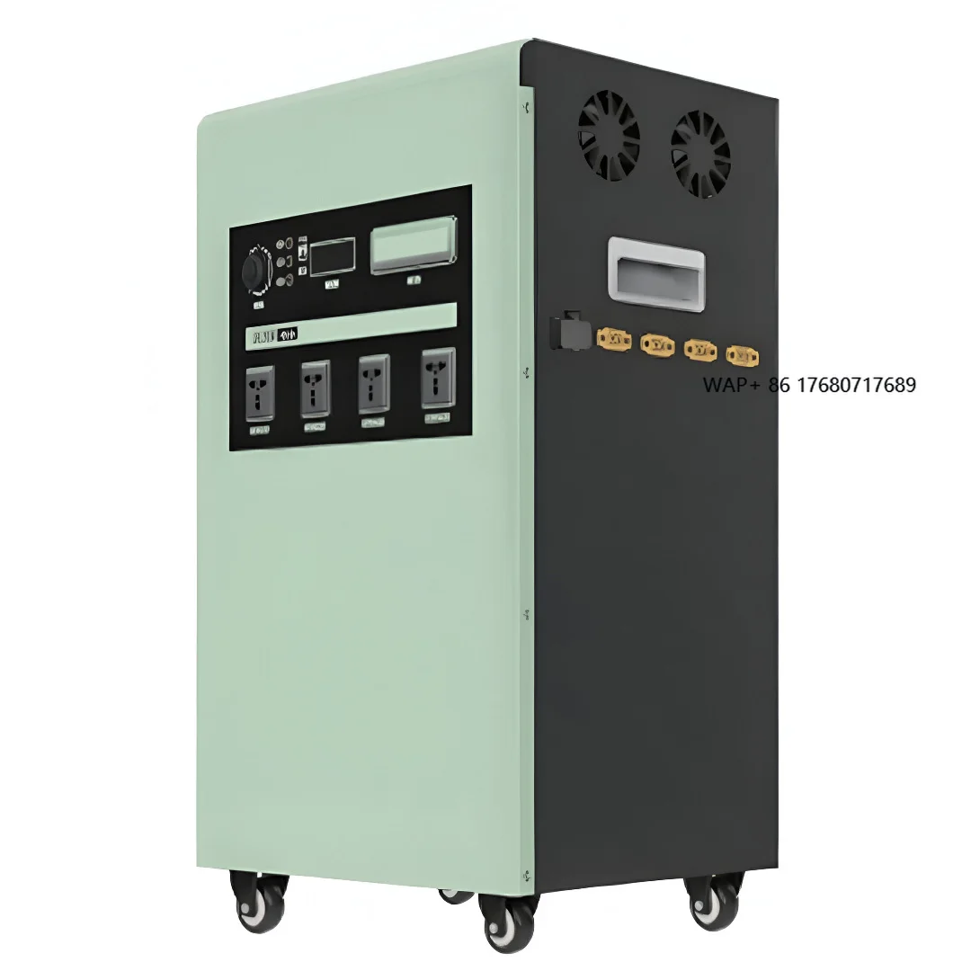 51.2V 105Ah 3000W Rolling Portable Power Station Wheeled Charging Station for Camping Outdoor Fast Charge Generator Power Bank