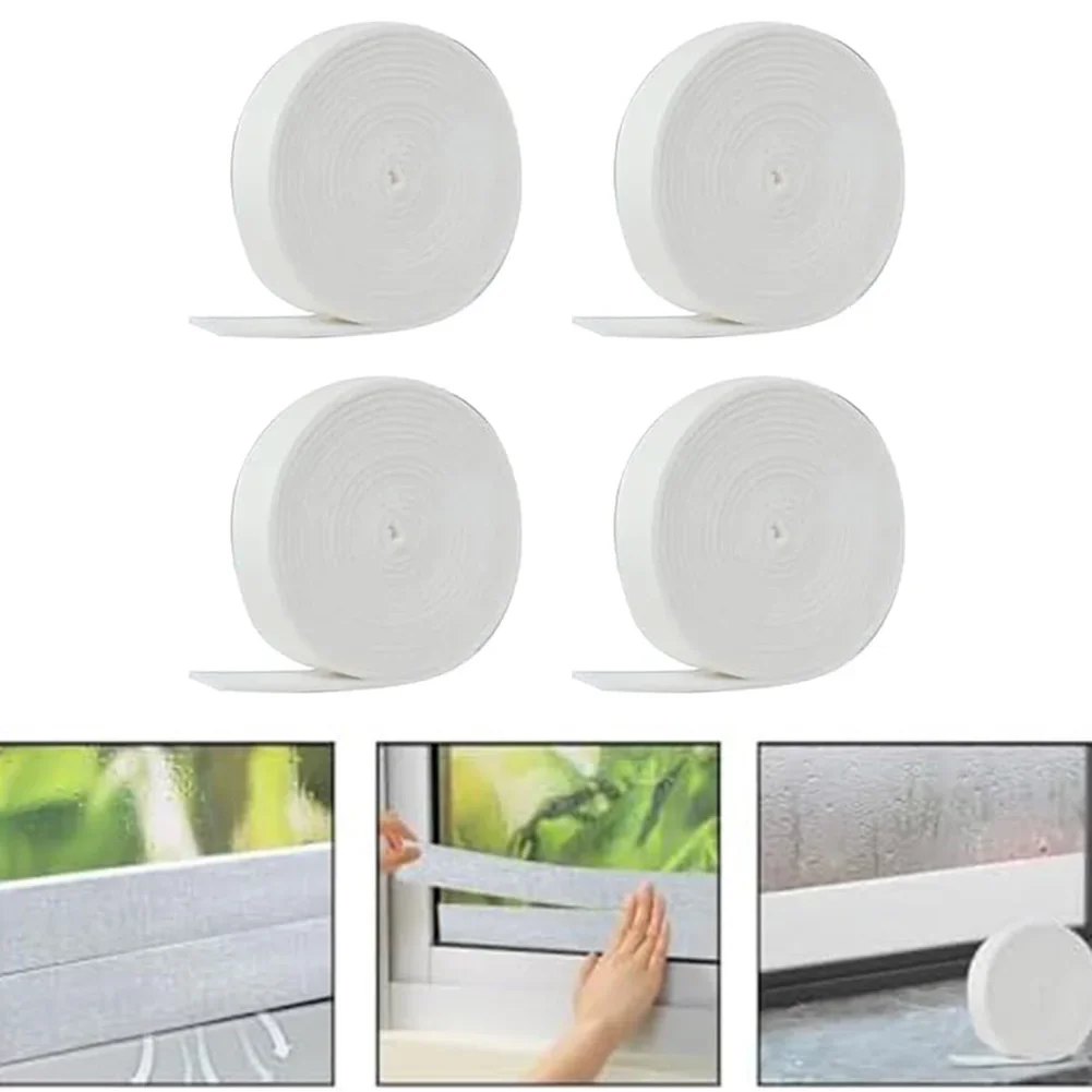 Window water absorbent strips 24 rolls 4 meters each felt cotton tape to prevent condensation and water leakage easy use