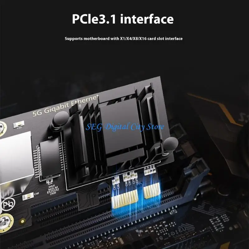 

U75B 5Gbps PCIe To RJ45 Networking Card RTL8126 Chip Gigabit Ethernet PCIE Networking Card Adapter For Desktop Data Transmission