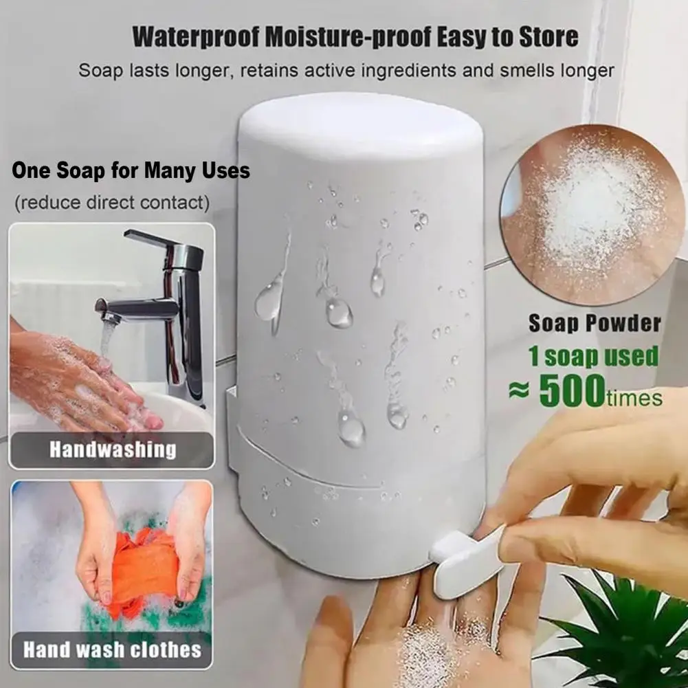 15*10cm Wall-Mounted Soap Grinder With 3 Adjustable Levels Dual Desiccant Compartments Soap Dispenser Bottle Bathroom Accessory