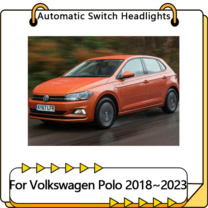 For Volkswagen VW Polo MK6 AW BZ 2018~2023 Headlight Automatic Switch New Auto Tuning Modified Upgrade Car Accessories 2019 2020