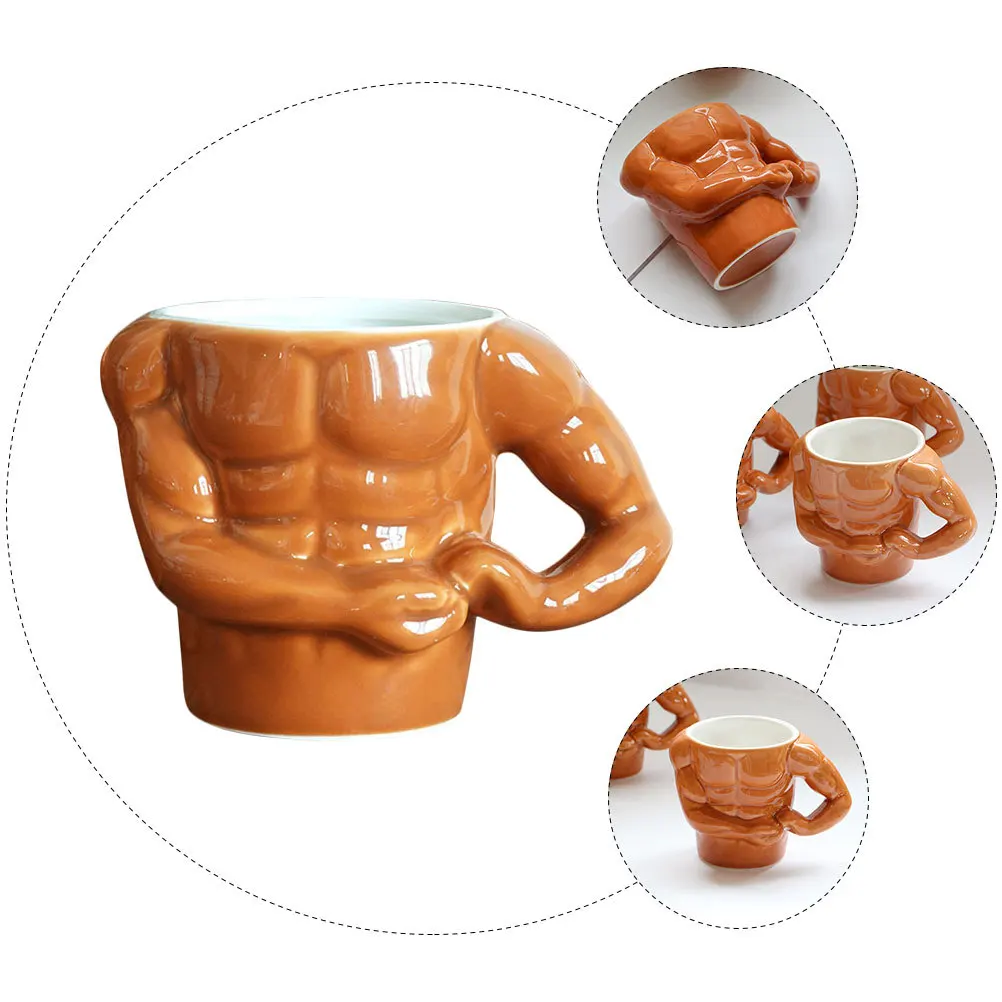 

Ceramic Muscle Mug Creative Coffee Holder Cup for Hot Cold Drinks Outdoor Picnics Mug Coffee Cup Water Container