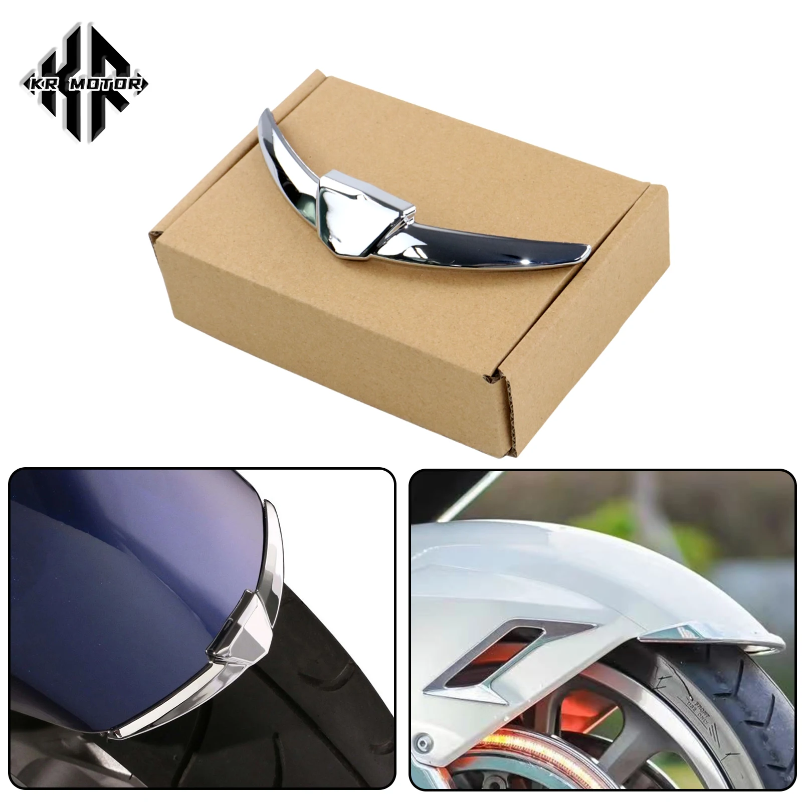 Cubierta embellecedora de punta de guardabarros delantero compatible con Honda GoldWing GL1800 Tour DCT GoldWing GL1800, accesorios de decoración contra salpicaduras de barro trasero