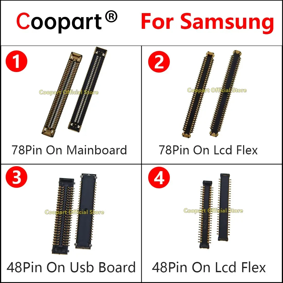 2Pcs New USB Charger Charging Plug LCD Display Screen FPC Connector For Samsung Galaxy A12 A125 A125F DS M12 M127 M127F