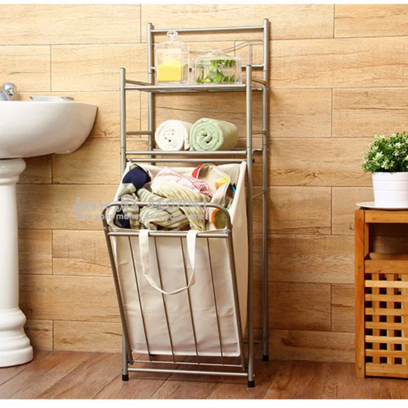 

Household Laundry Basket, Multi-Storey Clothes Organizer, Bathroom Storage Rack, Dirty Laundry Solution, Space-Saving Hamper