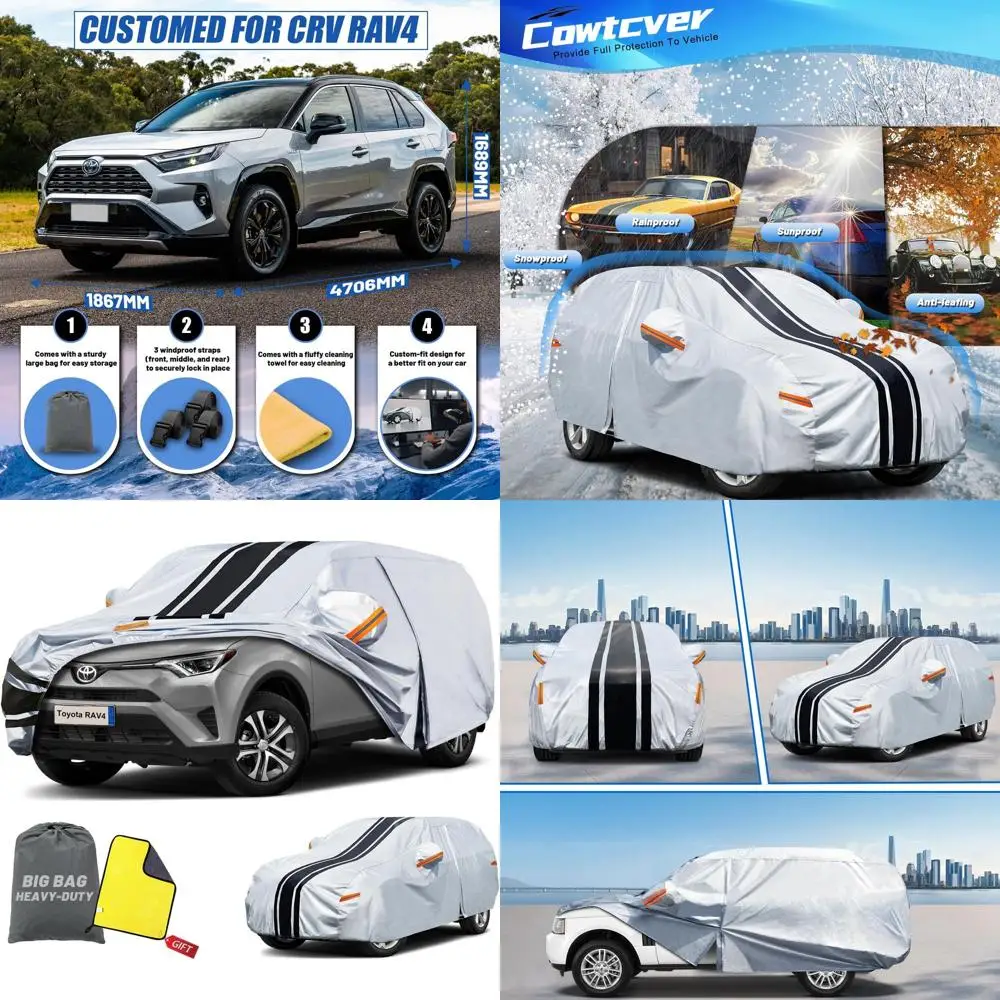 

Универсальный чехол для внедорожника, на заказ для различных моделей (1995-2025), водонепроницаемая всепогодная защита для всего кузова, от дождя, снега