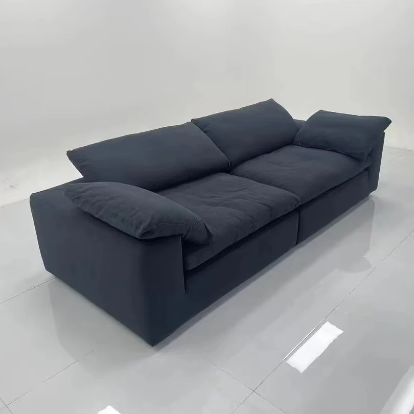 qwLuxury Cloud Sofa Modular Sectional Living Room Furniture White  Comfortable Upholstered Deep Seat Modern Couch&