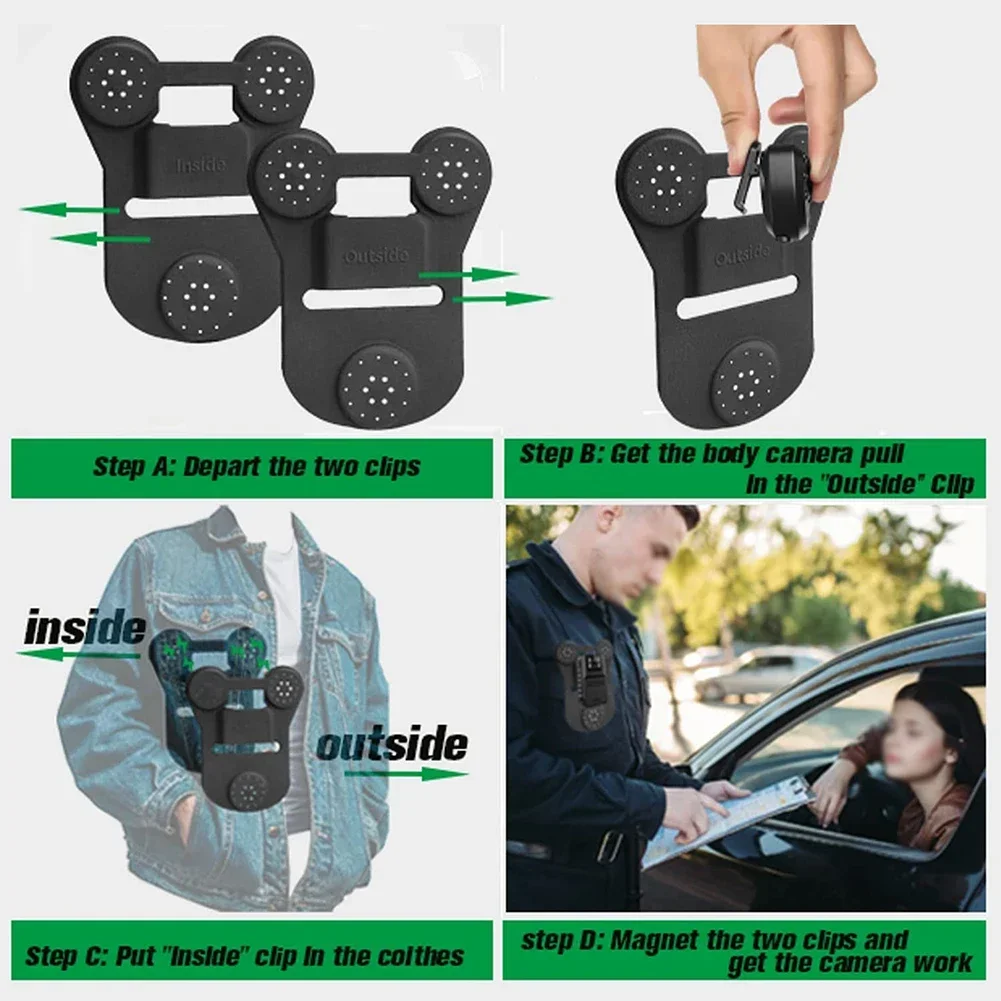 durable Secure Stable For Body Camera Magnetic Clip Compatible with Rear Belt Clips Easy Removal Re attachment