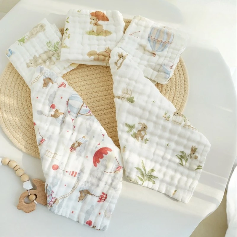 

6 Layer Soft Cotton Burp Cloths Baby Face-Towel Newborn Saliva Towels Children's Bath Accessories Drool-Towel Children's Towels