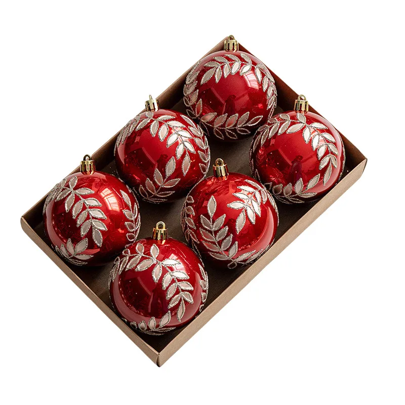 

8 см комплект рождественских шаров, подвесной шар, украшение для рождественской елки, подвеска, елочные шары, подвеска, украшения для новогодней вечеринки