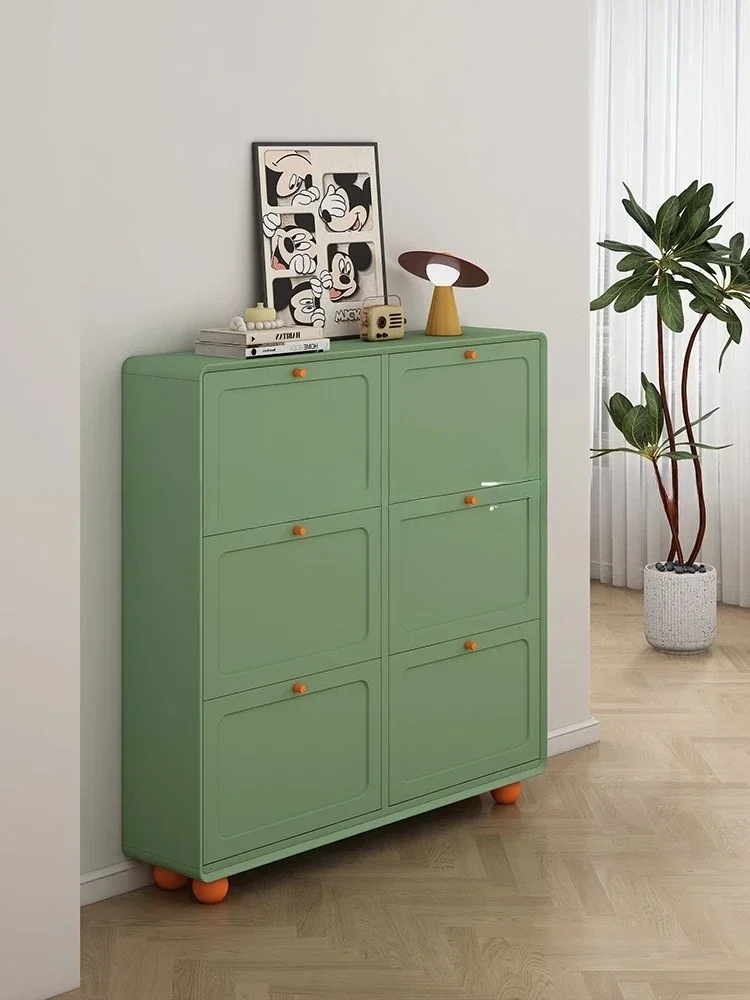 

Shoe Cabinet Storage Integrated Wall-Mounted Ultra-Narrow Entryway Thin Cabinet Home Custom Painted Llx