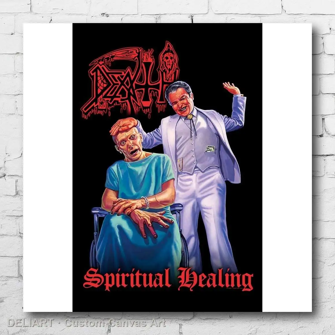 

DEATH - SPIRITUAL HEALING FABRIC Canvas Poster FLAG MUSIC TP037 Custom Size Available Room Decor Home Wall Art