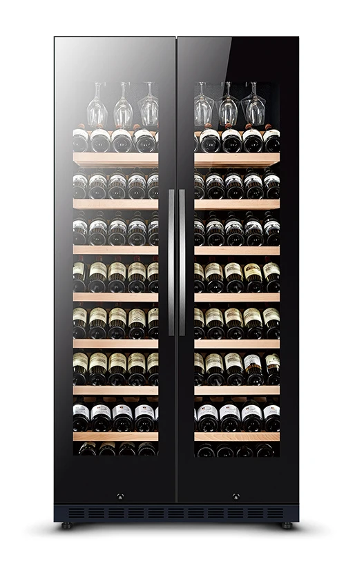 Double Door Compressor Wine Cooler Beverage Refrigeration Fridge