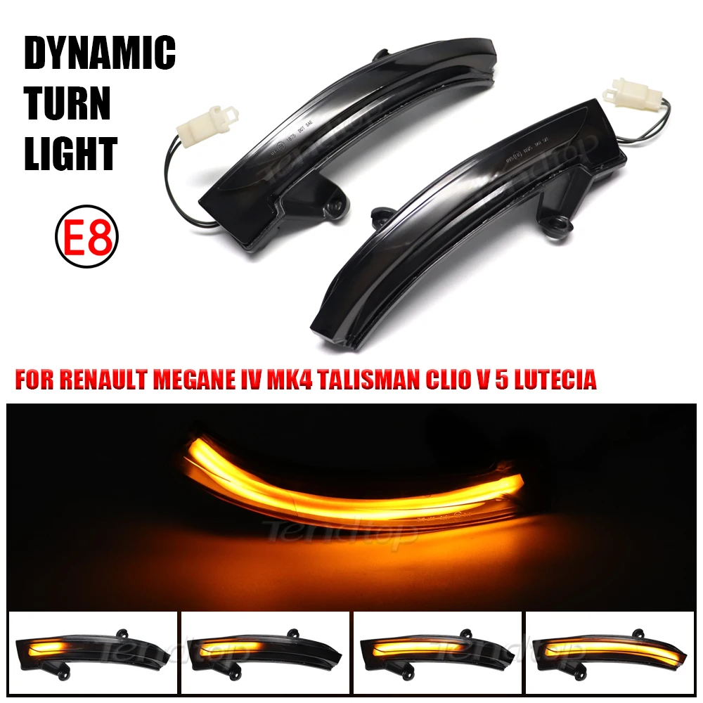 Dynamic LED Side Mirror Turn Signal Light Sequential Indicator Blinker Light for Renault Megane IV MK4 Talisman Clio V 5 Lutecia