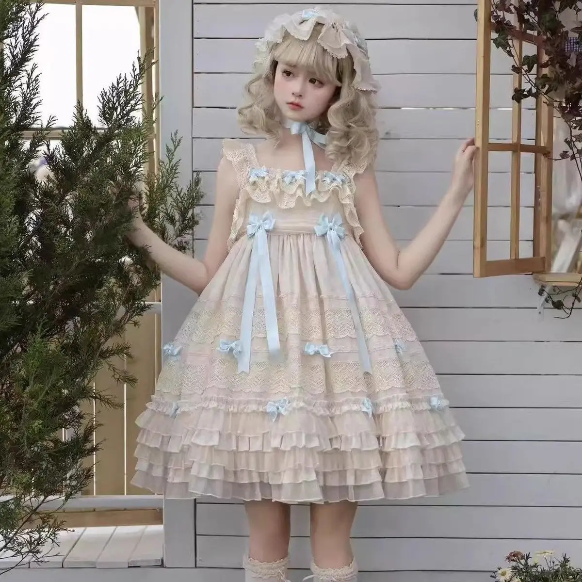 

Japan Lolita Small Wind Chime Jsk Cute Mid-Length Daily Dress