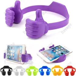 Thumbs-up Cell Phone Holder, Adjustable plastic Phone Stand, Multi Colors Portable Desktop Stand for iPhone Xiaomi Samsung