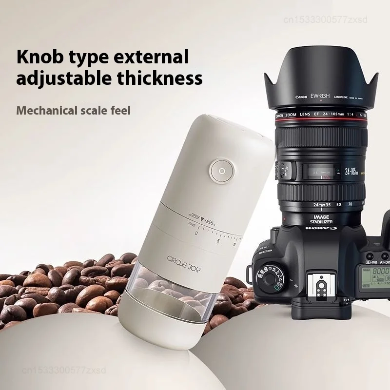 Youpin Circle Joy Penggiling Biji Kopi Elektrik Portabel 40 Gigi Mesin Kopi Penggiling Isi Ulang Rumah Dapat Disesuaikan Eksternal