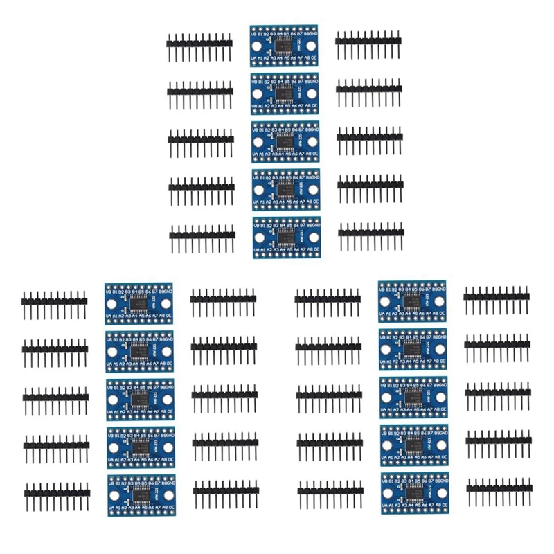 15Pcs TXS0108E 8 Channel Logic Level Converter Bi-Directional High Speed Full Duplex Shifter 3.3V 5V