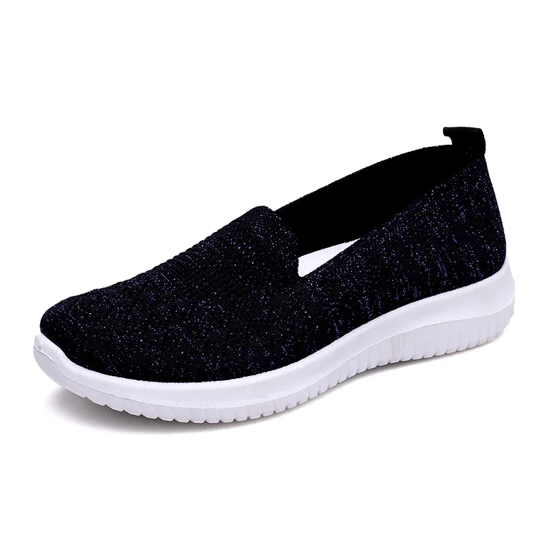 Feerldi Net Sneaker Woman Concise Wedge Loafers Breathable Mesh Summer Ballet Shoes Lighweight Mom Running Sport Shoes