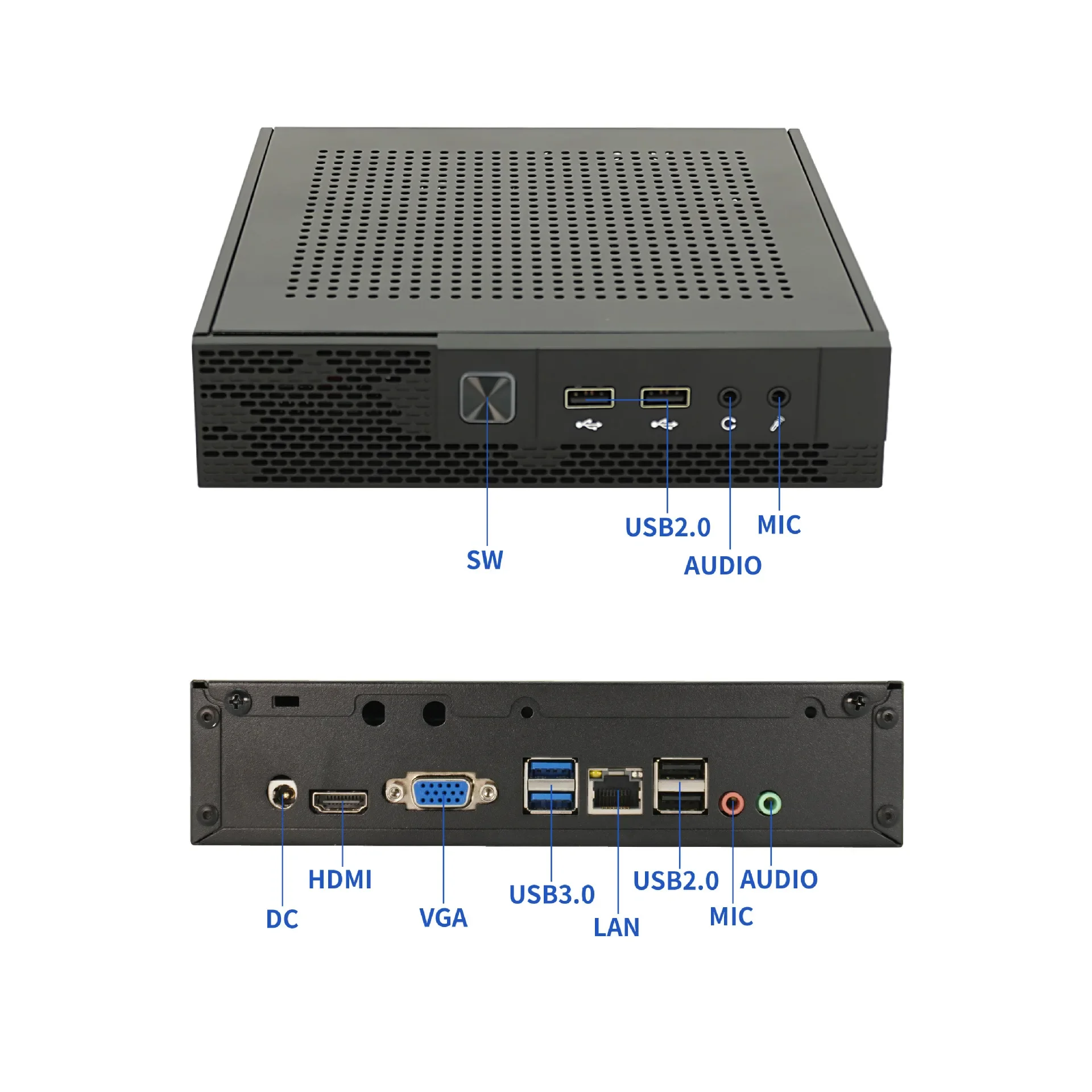 كمبيوتر مضيف صغير AMD R7 5700u 5300u 5800H miniPC Centos