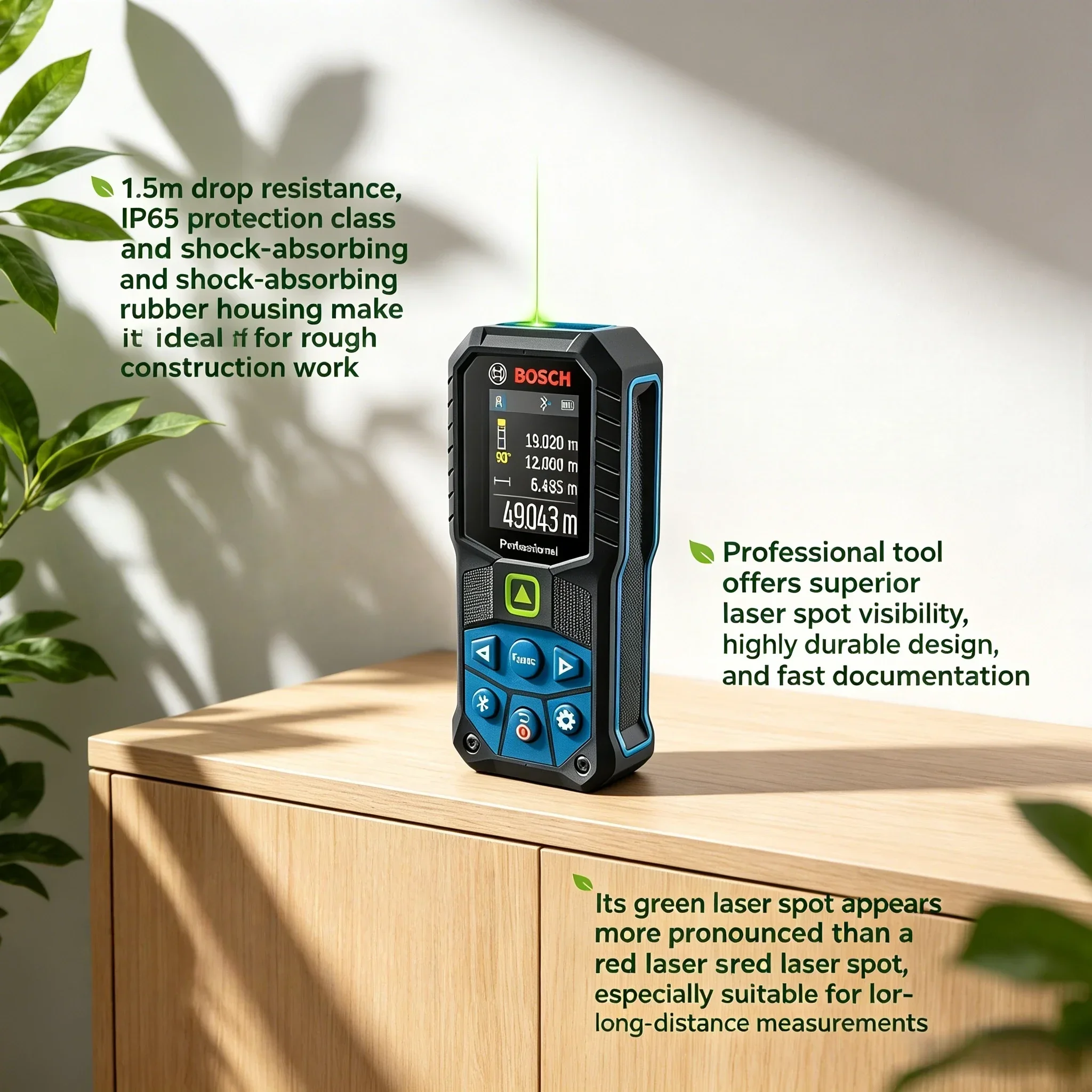 Bosch GLM50-27CG Laser Rangefinder 50M Green Laser Rangefinder IP65 Bluetooth Measure Instrument Electronic Measuring Rule