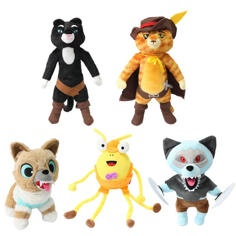 

Style Puss in Boots Perrito Death Plush Toys Cute Soft Stuffed Cartoon Anime Ans Wolog Game Doll Toy Gifts For Kids