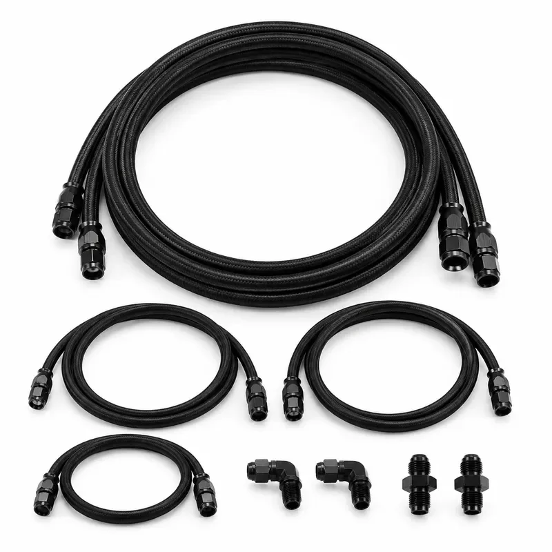 6AN 7FT PTFE Transmission Cooler Line Assembly for GM 4L60 700R4 TH350 TH400