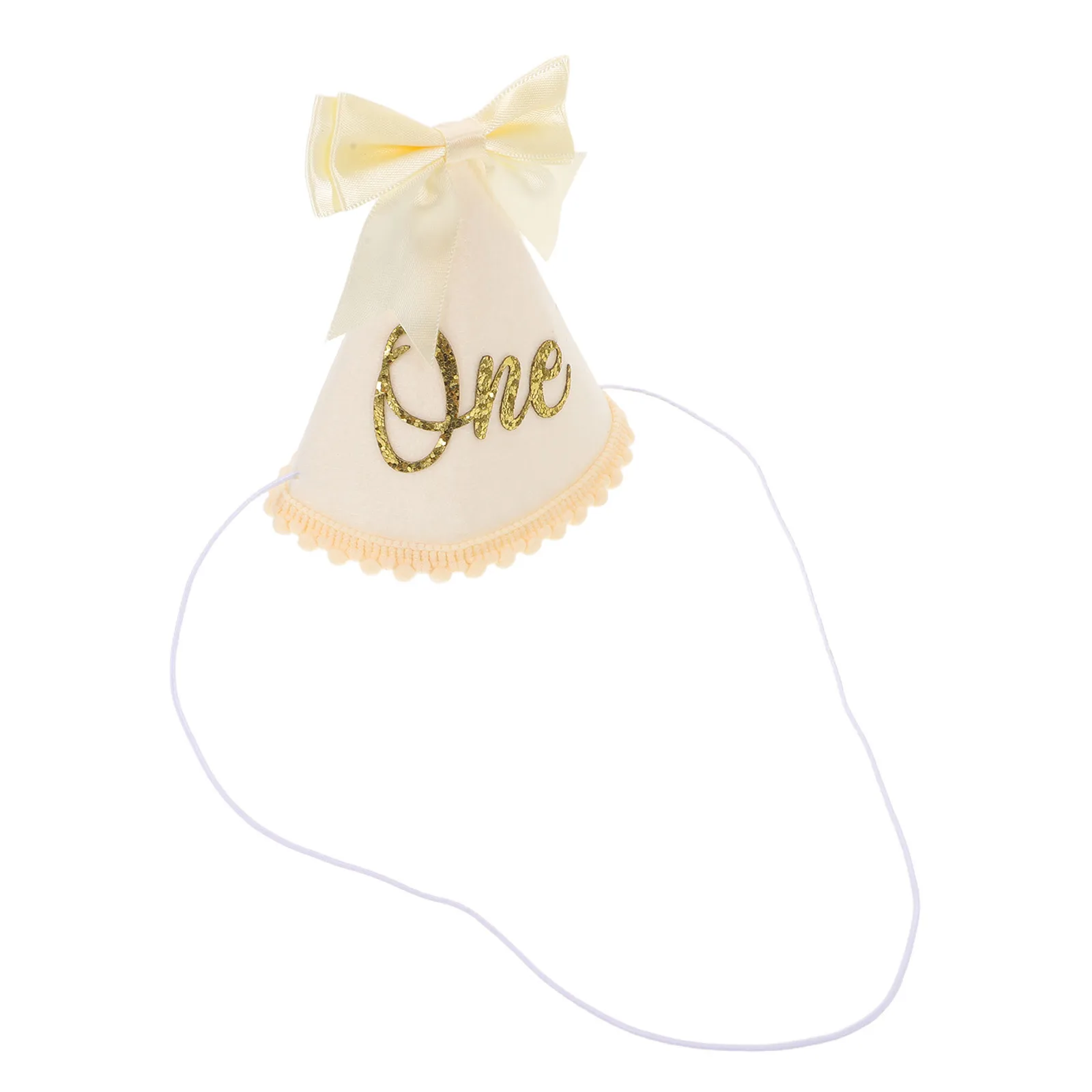 

Birthday Hat Baby Soft Felt Bow Party Hats 1st Birthday Cone Cap Newborn Toddler Crown Party Hats for Kids Newborn Hat