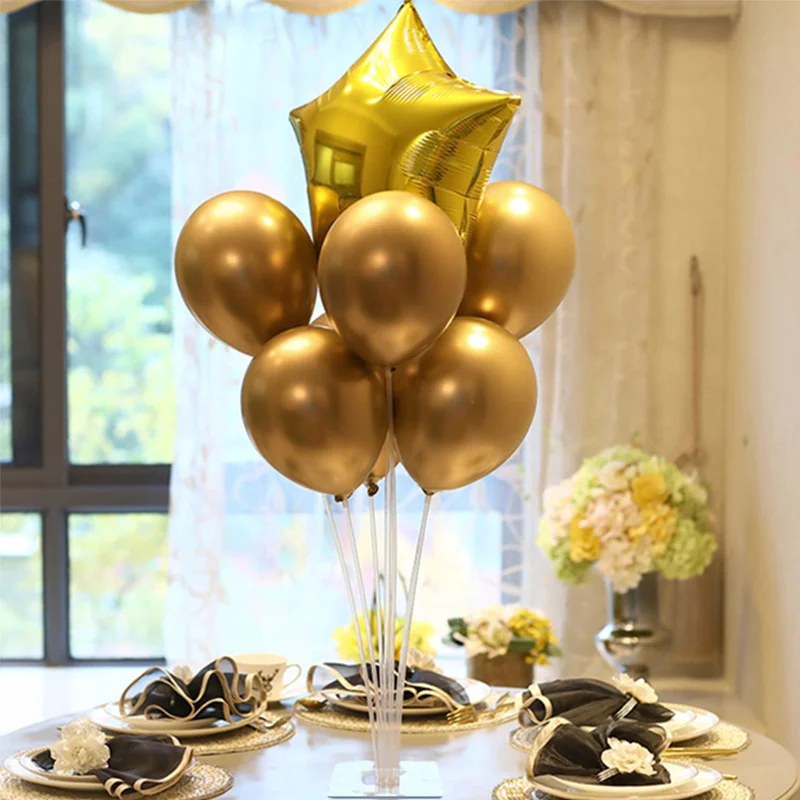 1/2set Self-stick Base Latex Balloons Stand Table Balloon Holder Column Wedding Birthday Party Decoration Baby Shower Balons