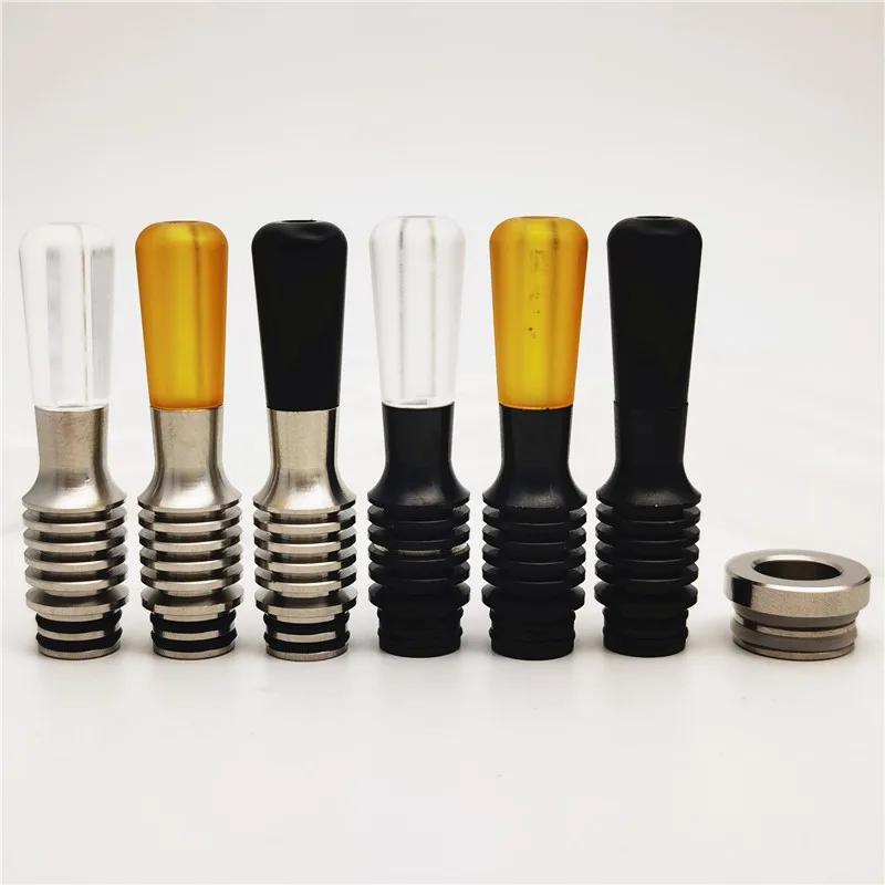 510 DRIP TIP Mtl تتحمل صغير 3 مم من الفولاذ المقاوم للصدأ POM PEI PC وصلة من القش