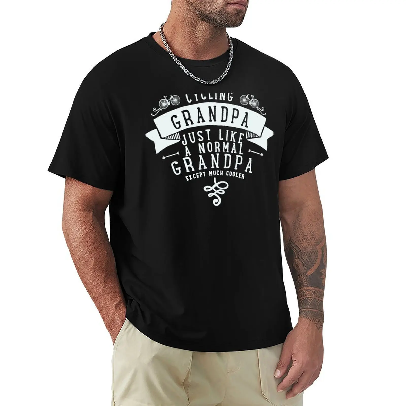 

Cycling Grandpa just like a normal grandpa except much cooler T-Shirt boys animal print oversized customs Men's t shirts