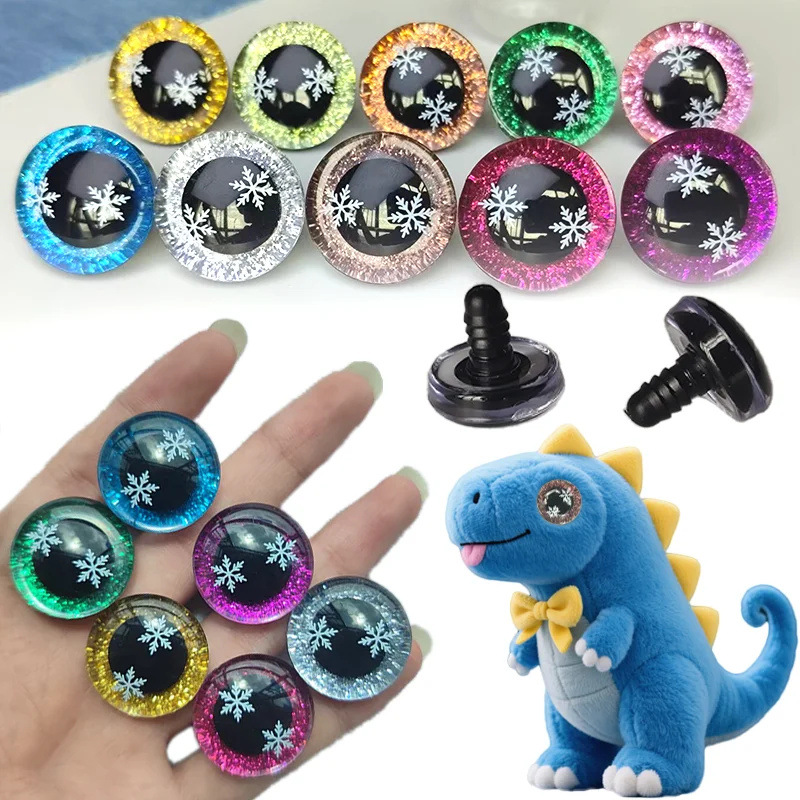 

20 шт. 3D блестящие глаза снежинки, трехмерные глаза, кукольные глаза, имитация животных, аксессуары для игрушек своими руками