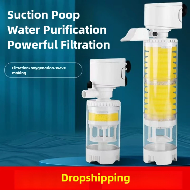 

3 In1 Aquarium Fish Poop Stool Toilet Manure Suction Filter Collector Fish Tank Biochemical Spong Strong Power Oxygen Increasing