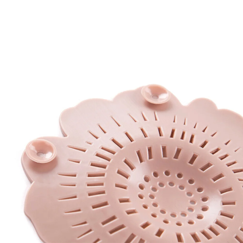 

Pink Silicone Flower Kitchen Sink Drain Filter Durable Anti-Clogging Hair Catcher Strainer for Bathroom Kitchen