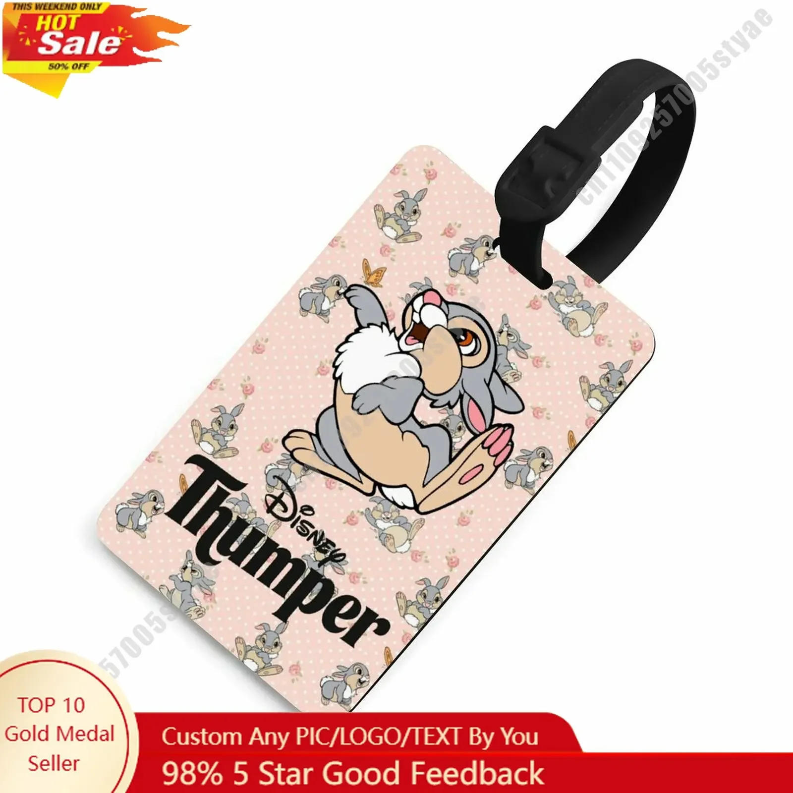 

Thumper Luggage Tags Disney Personalized Customized Your Name Phone Number Address Anti Loss Travel Essential Accessories