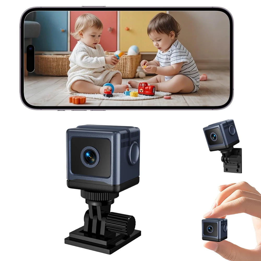Wireless Mini WiFi Security Camera Smart Home IP Remote View Small Camcorder Built-in Battery Night Vision Invisible Cam