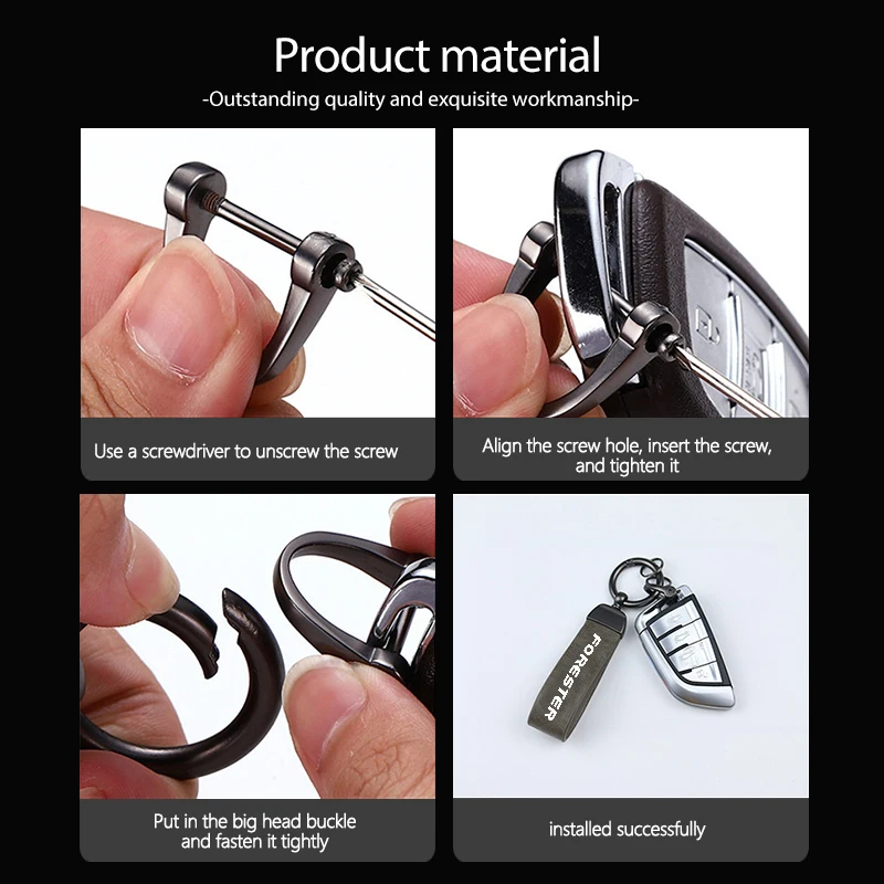 Leather Car Logo Keychain Waist Hanging Key Ring Accessories For Subaru Impreza Legacy WRX STI BRZ Legacy WRX XV Forester - view 6