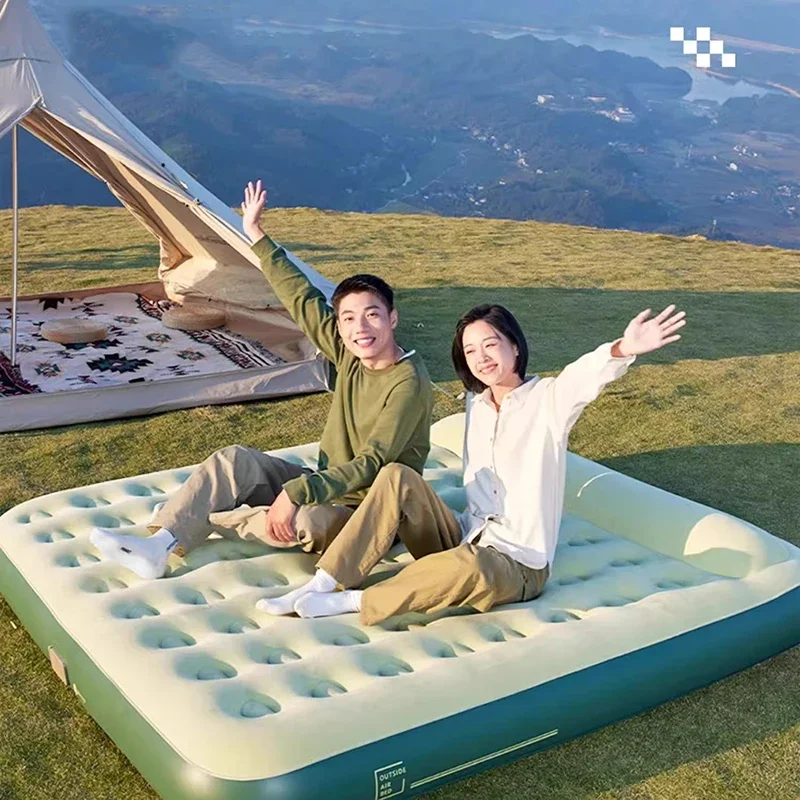 Inflatable Double Bed Girls Design Tatami Beauty Space Saving Camping Bed Princess Sleeping Camas De Casal Outdoor Furniture