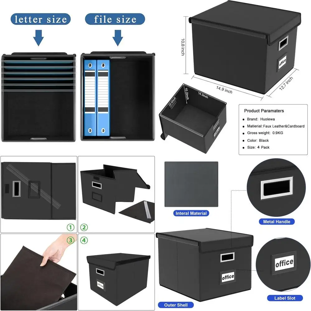 

Коробки-органайзеры с кожаной отделкой, для хранения офисных документов, картотечные коробки, декоративные мини-коробки, подвесные держатели для файлов с пластиковыми кольцами