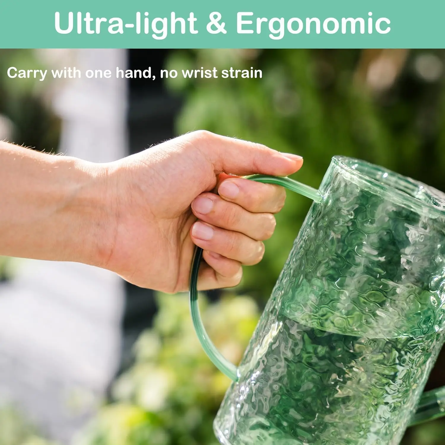 Small Watering Can for Indoor Plants - 34oz Leakproof Lightweight Pot with Long Spout & Shower Head view 6