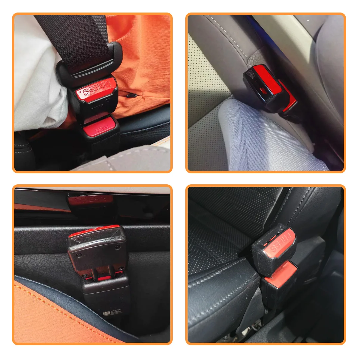 2 Stück Auto-Sicherheitsgurt-Verlängerungsclip, Sicherheitssitz-Verschluss, Gurtclip-Verlängerer, einfache Installation, Auto-Zubehör – Detail 5