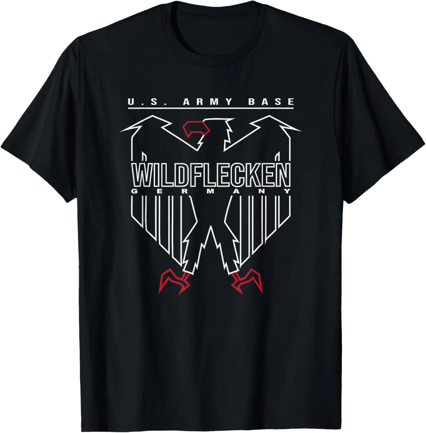 U.S. ARMY BASE WILDFLECKEN GERMANY T-Shirt Vintage T Shirt Print on Demand Unisex Summer Streetwear Tops Camiseta